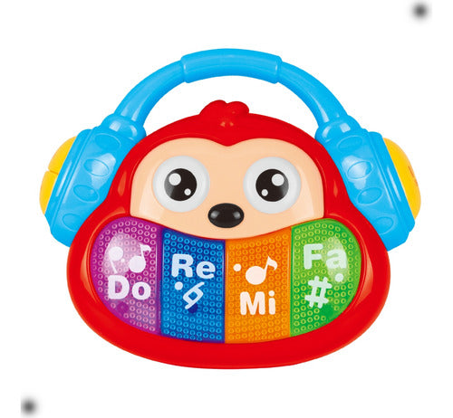 Brinquedo Teclado Musical Infantil Macaco Vermelho Fenix 0