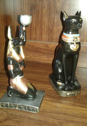 Bastet Gato Egipcio 19 Cm Escultura Artesanal 0