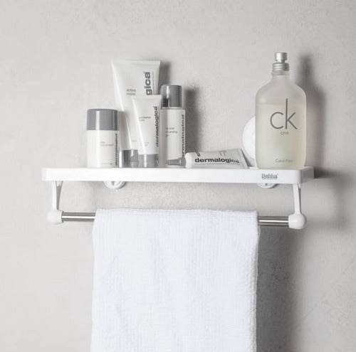 Bathlux Bathroom Organizer Shelf with Towel Rack 1