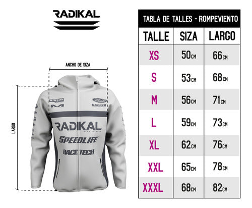 Radikal Campera Rompeviento Race Gris 3