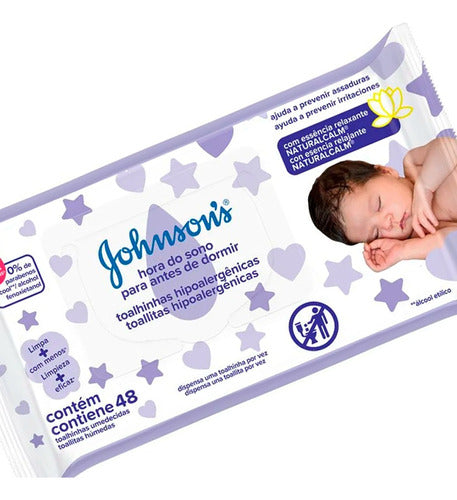 Johnson's Baby Sleep Time Wet Wipes 48u 2