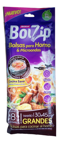 Bolsa Para Horno Y Microondas Grande Bolzip 30x45cm X 8 Unid 0