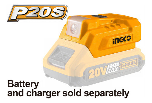 Ingco USB Charger for 20V P20S Battery CUCLI2022 0