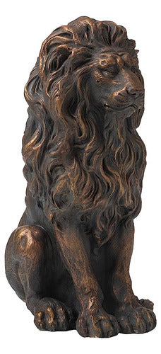 Glitzhome Guardian Standing Lion Estatua Al Aire Libre 1