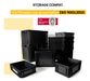 Storage Compat 12 Stackable Plastic Containers 4312A 40x30x12cm + 3 Black Lids 5