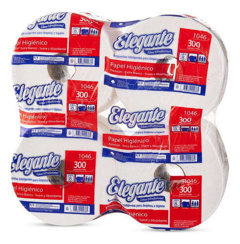 Elegante Toilet Paper Institutional (300mts) Small Cone Pack x 8 Units 0