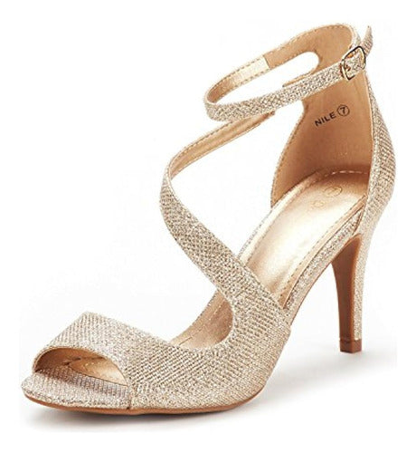 Dream Pairs Nile Gold Glitter Fashion Stilettos for Women 0