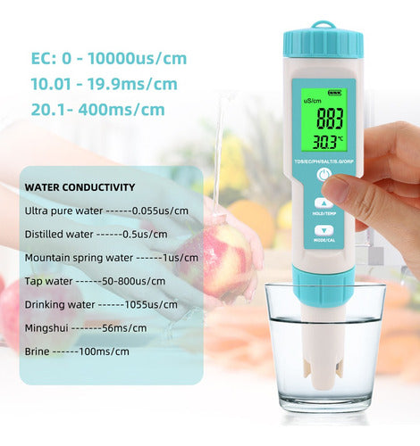 7 Em 1 Ph/tds/ec/orp/s.g/salinidade/temperatura 4