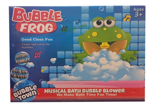 Juego Baño Bubble Town Burbujero 24cm Rana Musical 99825 2