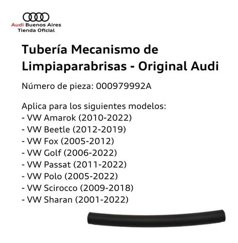 Audi Tubería De Mecanismo De Limpiaparabrisas Volkswagen Amarok 3