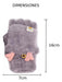 Perfucasa Winter Half Finger Gloves Kids with Mitten Horns 2