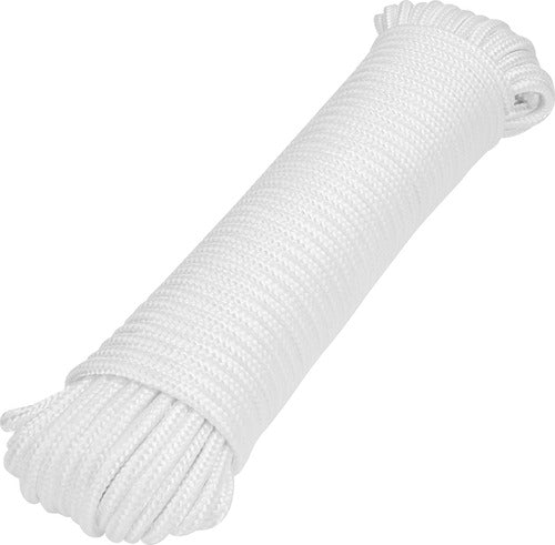 Fiero Cuerda Piola Poliéster Trenzada 4mm Blanca Rollo 30mt 0