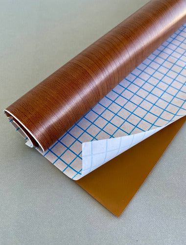 Self-Adhesive Wood Grain Contact Paper Roll 0.45x10m PVC 32