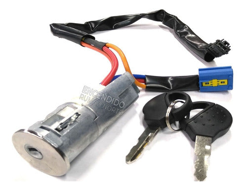 ERN Peugeot 206 Ignition Key and Starter 2006 to 2012 with 2 Connectors 1