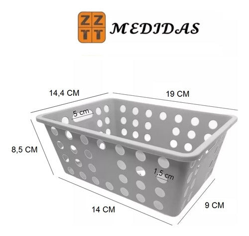 Stackable Organizer Basket Small 19x14.5cm / 12-Pack ZT 1