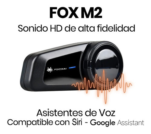 Intercomunicador P/ Moto Fox M2 Multigrupo 6 Simultaneo 1