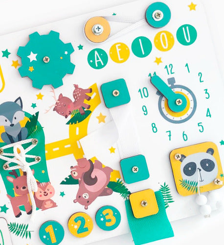Montessori Sensory Educational Board with Animal Design 8