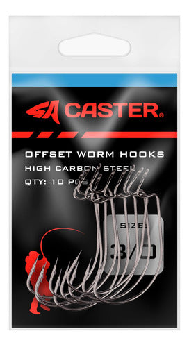 Offset Caster 3/0 Hooks for Rubber Lures 10 Units 1