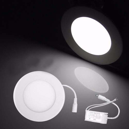 Macroled Round LED Panel 6W Ceiling Mount White Cool X 10 Units 5