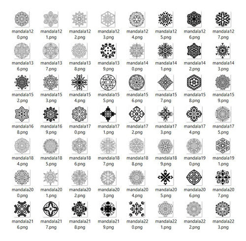 Pack Mandalas Vectores Y Png +500 Motivos 3