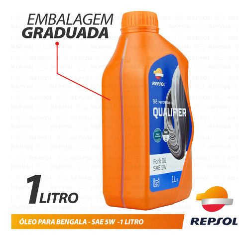 Óleo Bengala Suspensão Moto Alta Performance Sae 5w Repsol 3