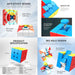 Qiyi Rubik's Cube Economic Pack 2x2 + 3x3 + Pyraminx Meilong 3