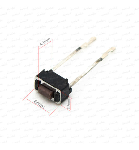 ELUMILED 2 Pulsadores Tact Switch 4.3 Mm Mini Circuito Pcb Tape 1