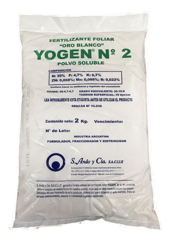 Yoguen 2 X 2kg Regulador Crecimiento Foliar 0