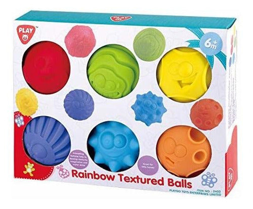 Playgo Arco Iris Con Textura Balls 6 Pcs Babytoy 1