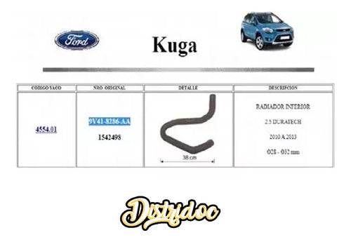 Cauplas Manguera Inferior De Radiador Ford Kuga 2.5 5