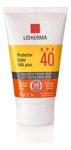 Lidherma X2 Protector Solar Uva Plus Spf 40 Toque Seco 1