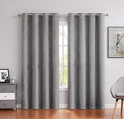 Randall - Synthetic Suede Window Curtains, 60.2in D 0