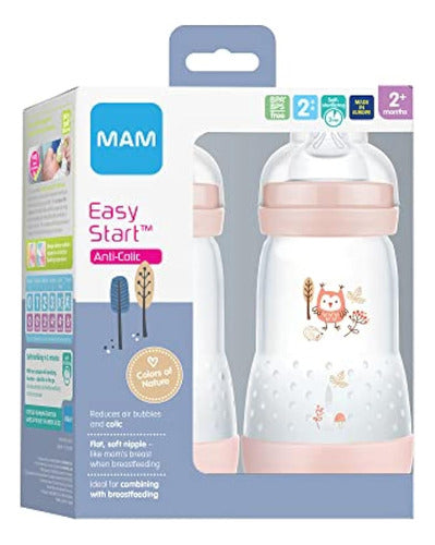 MAM Easy Start - Anti-Colic Bottles Matte, 9 oz - 2 Pack 1