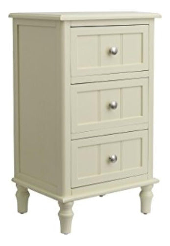 Décor Therapy Fr1720 White Finish Three Cajones End Table Bu 1