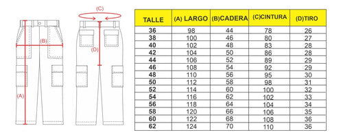 MKT Pantalón Cargo Gabardina Ropa De Trabajo 4