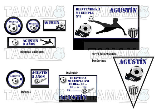 Football Birthday Decoration Kit - Printed and Cut 0