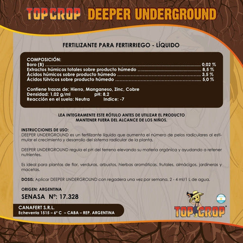 Full Grow 50 LT + Deeper Underground 250 ml + Top Auto 1 Lt Combo by Top Crop 1