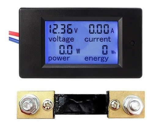 Wattímetro Voltímetro Amperímetro 12v 100v Dc 100a + Shunt 2