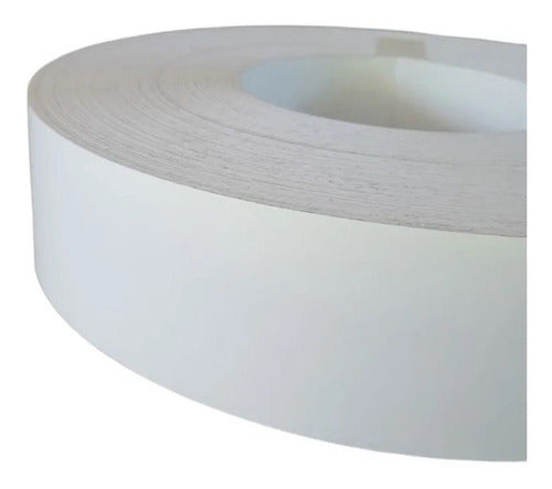 Castelmax White Melamine Edging 50mm Pre-glued x 10m 0