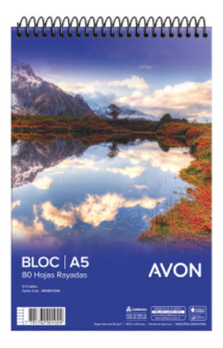 Avon Block A5 Espiral 80 Hjs Rayado 1