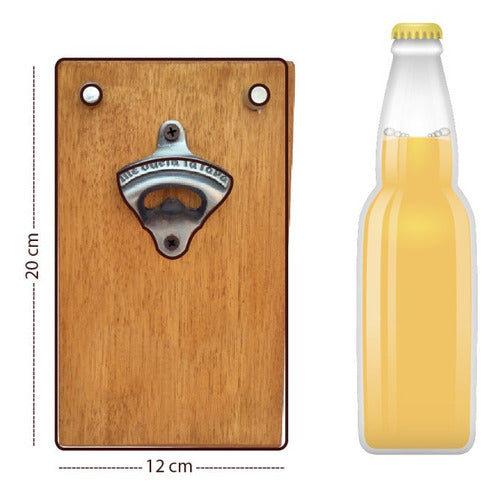 MeVuelaLaTapa Wall-Mounted Beer Opener with Magnet - Moto 3