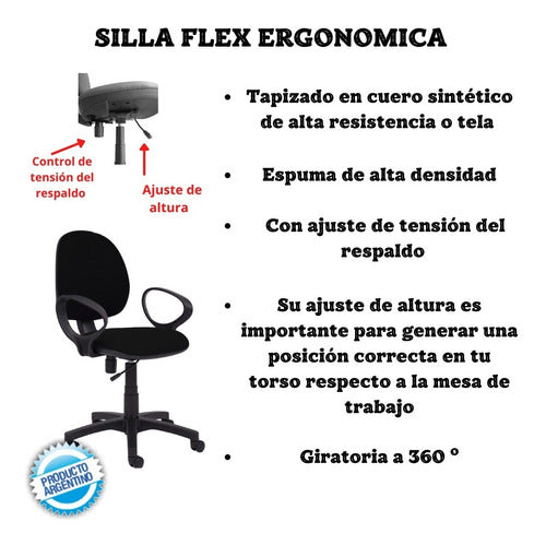 Rolic Silla De Oficina Escritorio Pc Económica Ergonomica 1