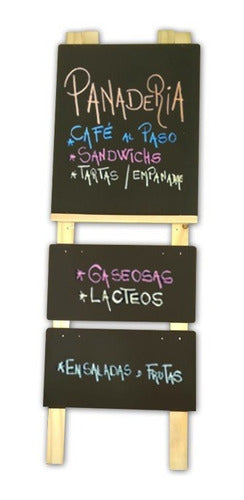 Double Commercial Sign Easel with Detachable Chalkboards 0