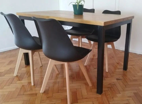 Mesa Hierro Y Madera, Cocina O Comedor Durarte.uy 0