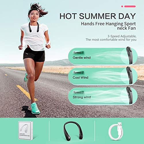 Hoizoxee Portable Neck Fan, Blade-less Personal Fan 2