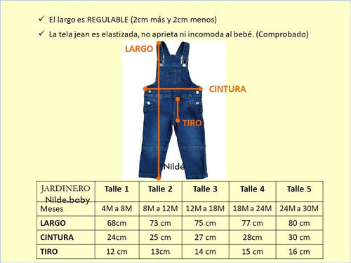 Jean Overall for 1-3 Years Old Boy/Girl Elastic Jumpsuit 7