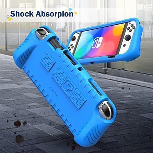 Fintie Funda Para Nintendo Oled 2021 7.0 Liviana Shockproof Azul 4