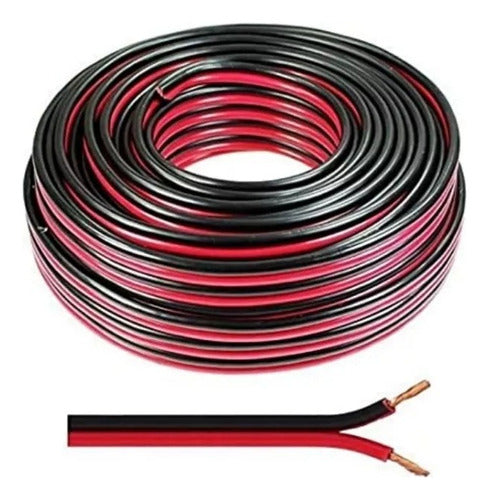 Electroimporta Cable Gemelo 2x1 Mm X100 Metros Polarizado Rojo Y Negro 0