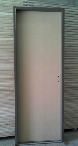 Puerta Placa Mdf 100x200 Tabique 15 - Marco De Chapa 18 2