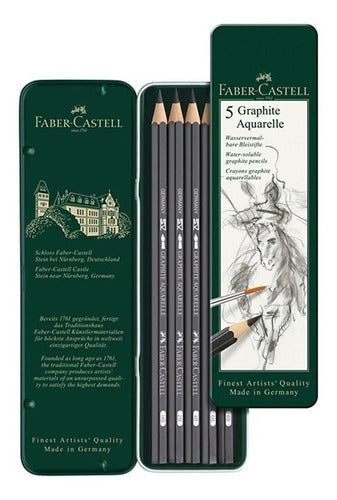 Faber-Castell Water-Soluble Graphite Pencil - 5 Units - M 0